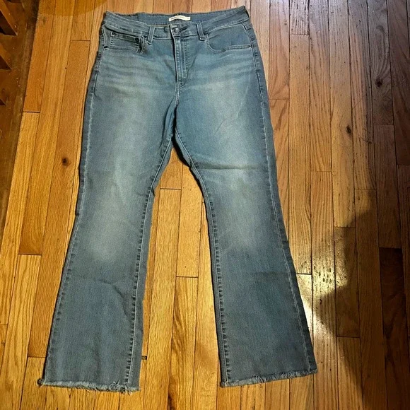 Levi's Women's 725 High Rise Bootcut Denim Jeans Raw Hem Size 32 - Picture 1 of 2